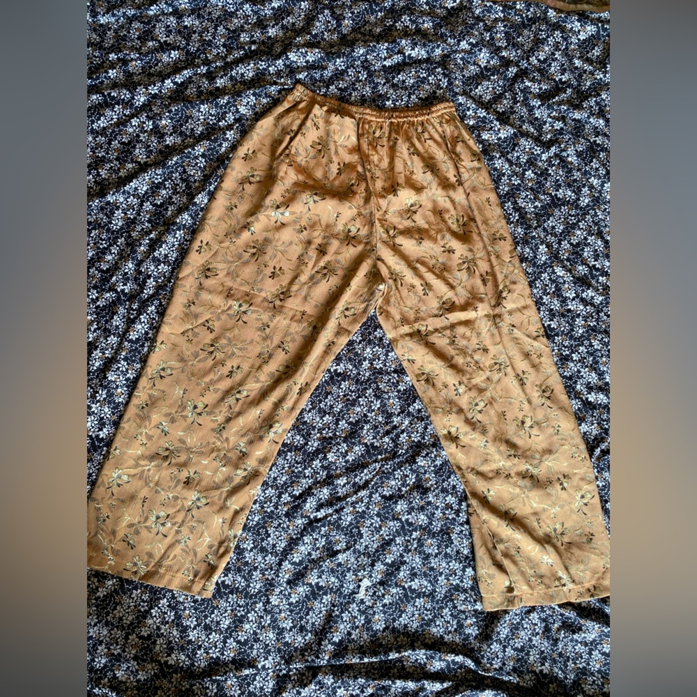 Golden handmade pants